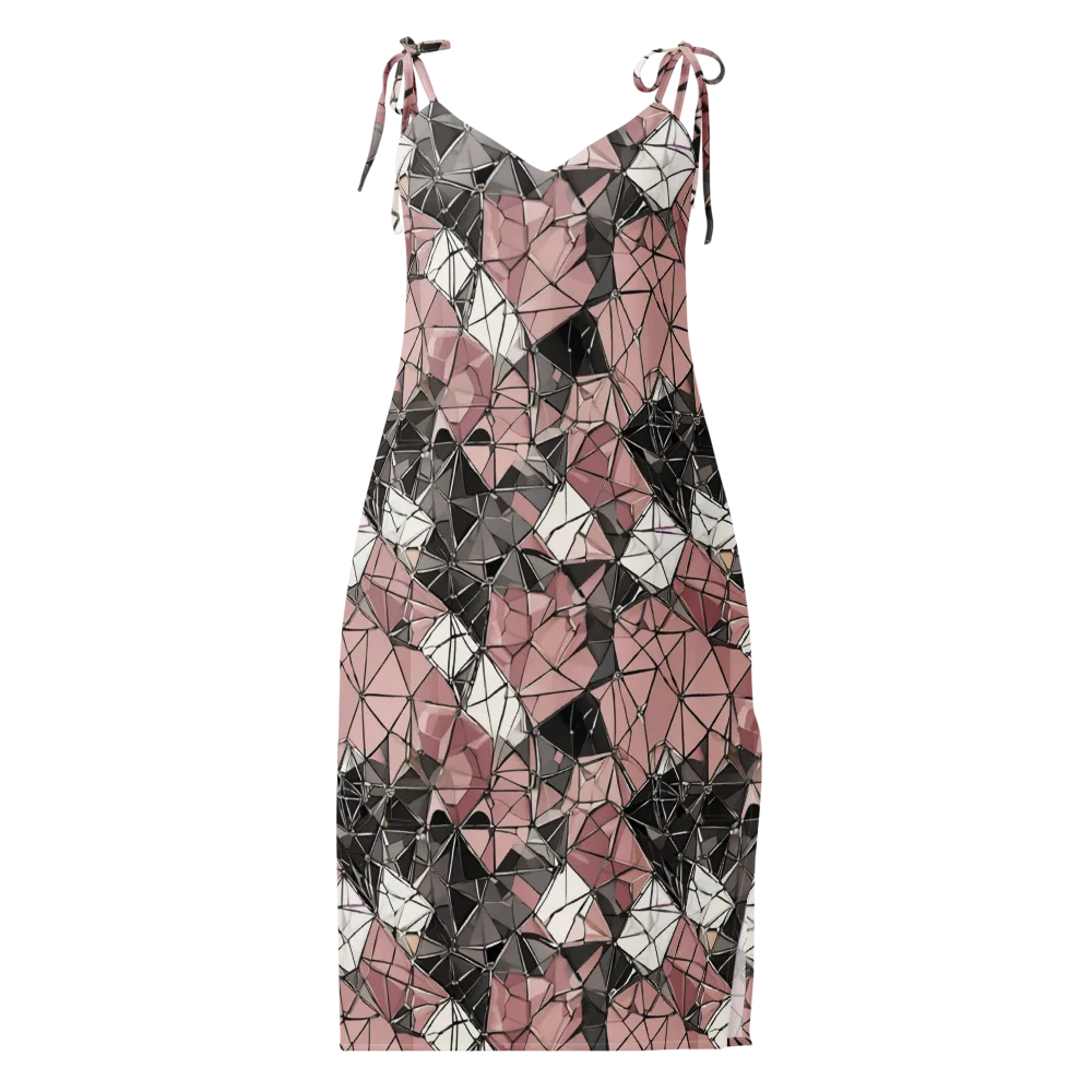 Rose Quartz Shatter on Slip Dress — Front