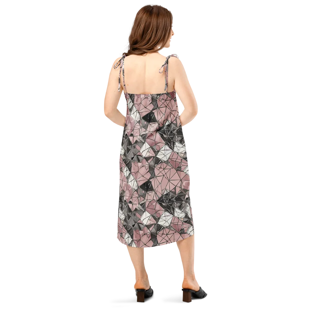 Rose Quartz Shatter on Slip Dress — Back
