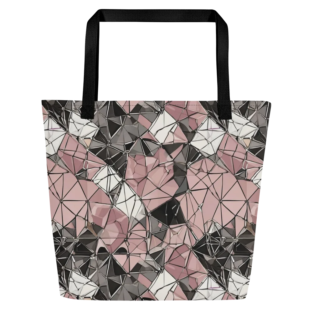 Rose Quartz Shatter on Large Tote Bag W/ Pocket — Front
