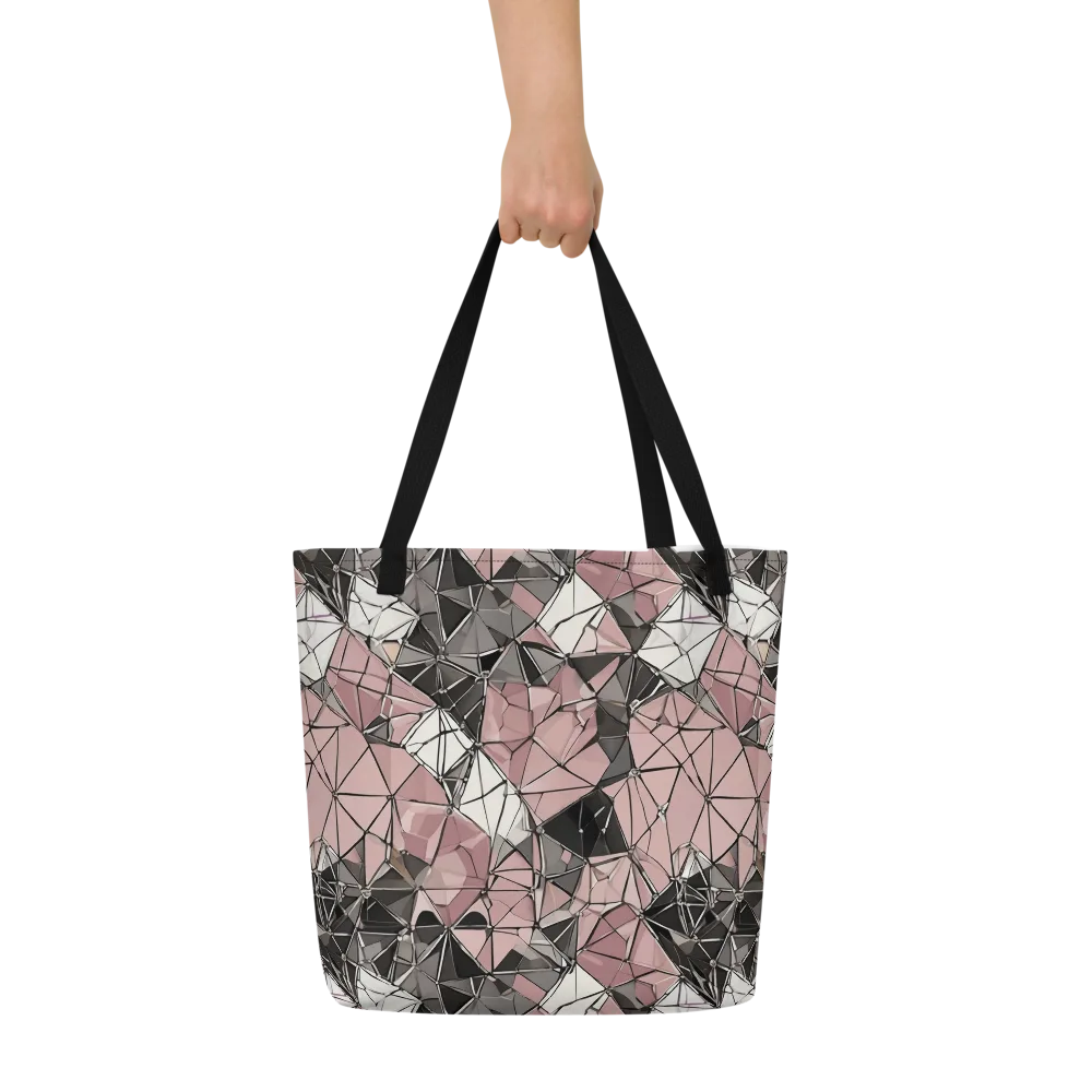 Rose Quartz Shatter on Large Tote Bag W/ Pocket — Front