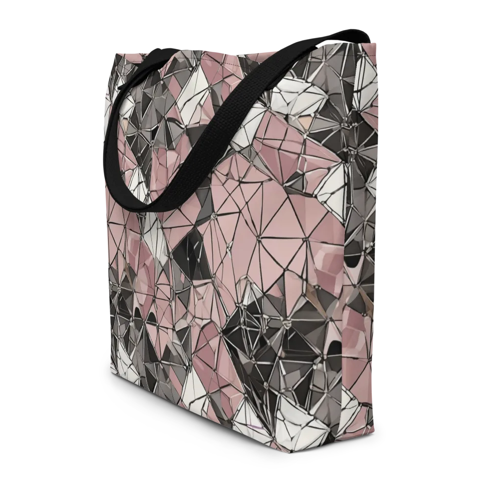 Rose Quartz Shatter on Large Tote Bag W/ Pocket — Front