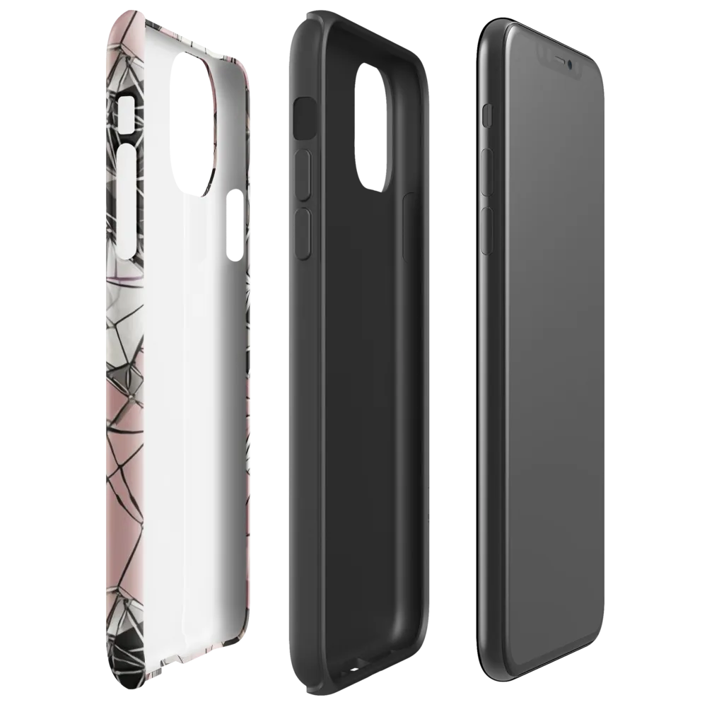 Rose Quartz Shatter on Tough Case for iPhone® — Right
