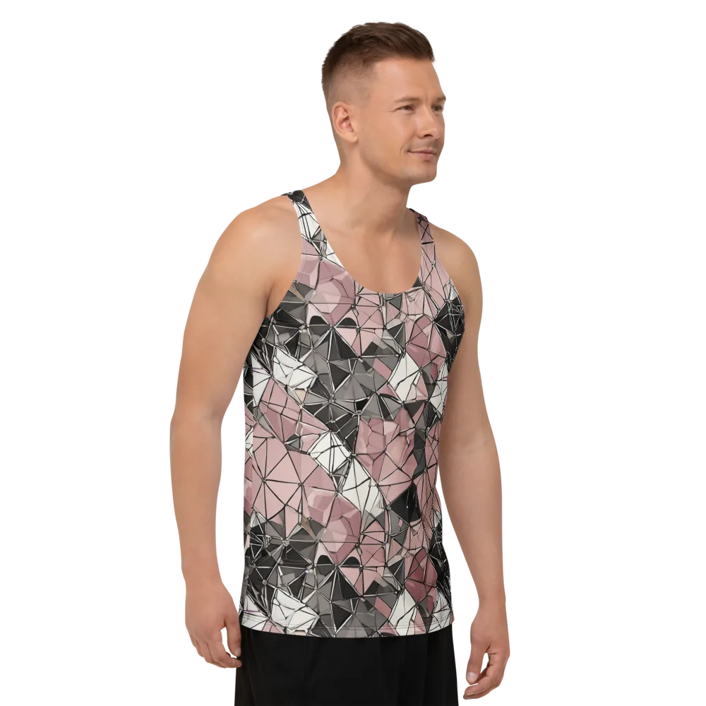 Rose Quartz Shatter on Men's Tank Top — Right Front