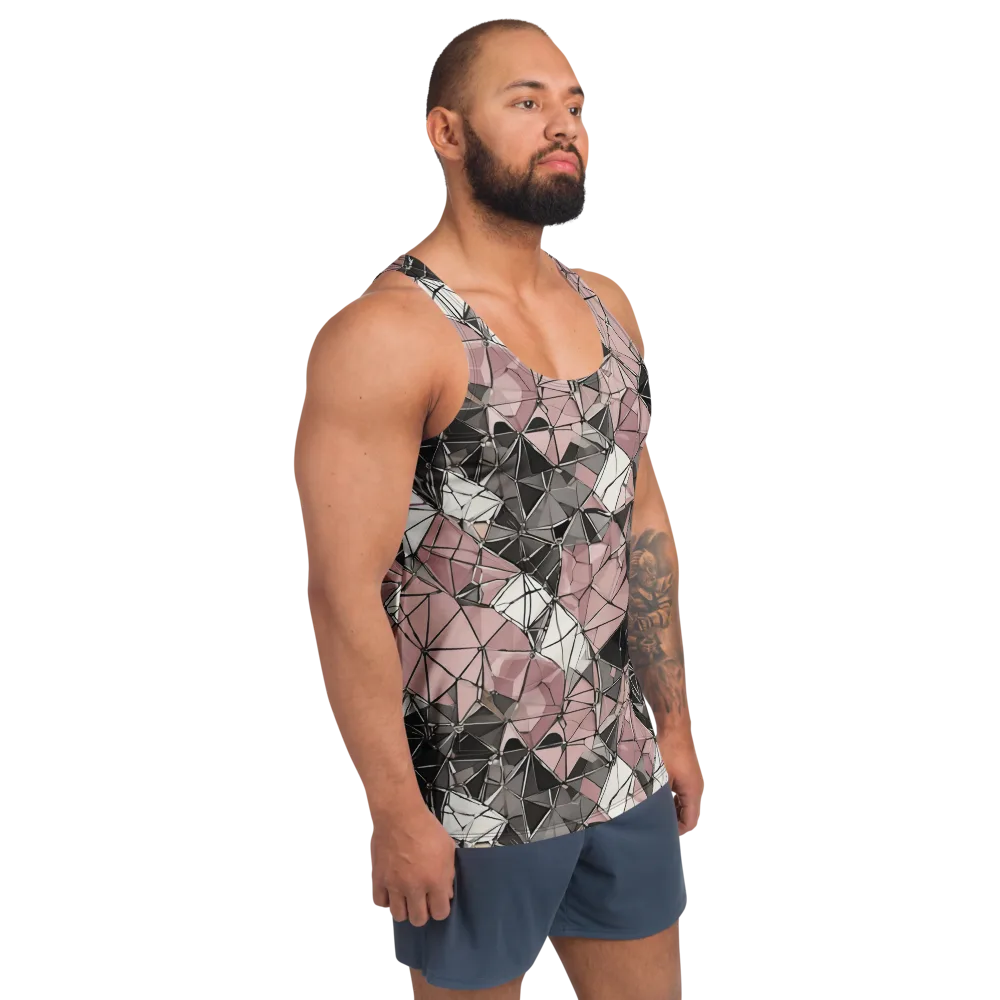 Rose Quartz Shatter on Men's Tank Top — Right Front