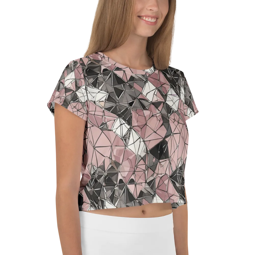 Rose Quartz Shatter on Crop Tee — Right