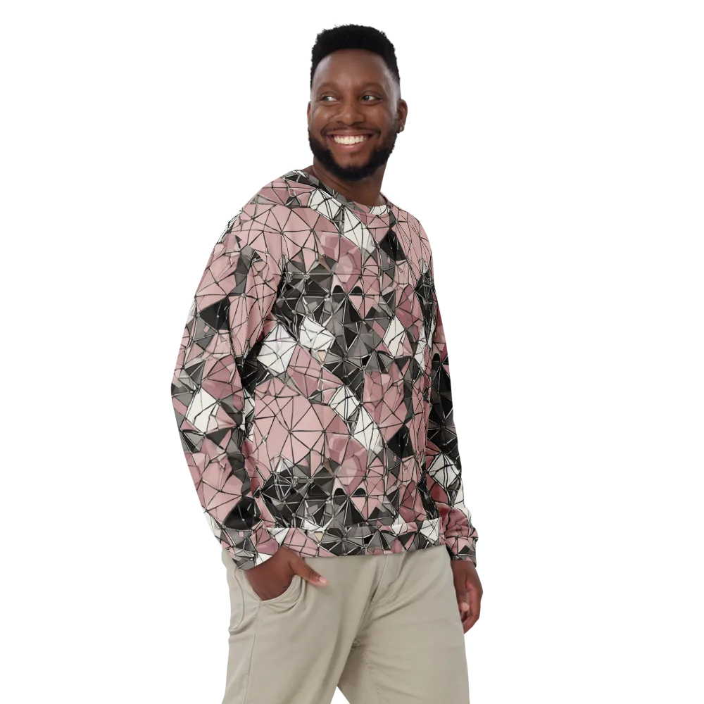 Rose Quartz Shatter on Sweatshirt — Front
