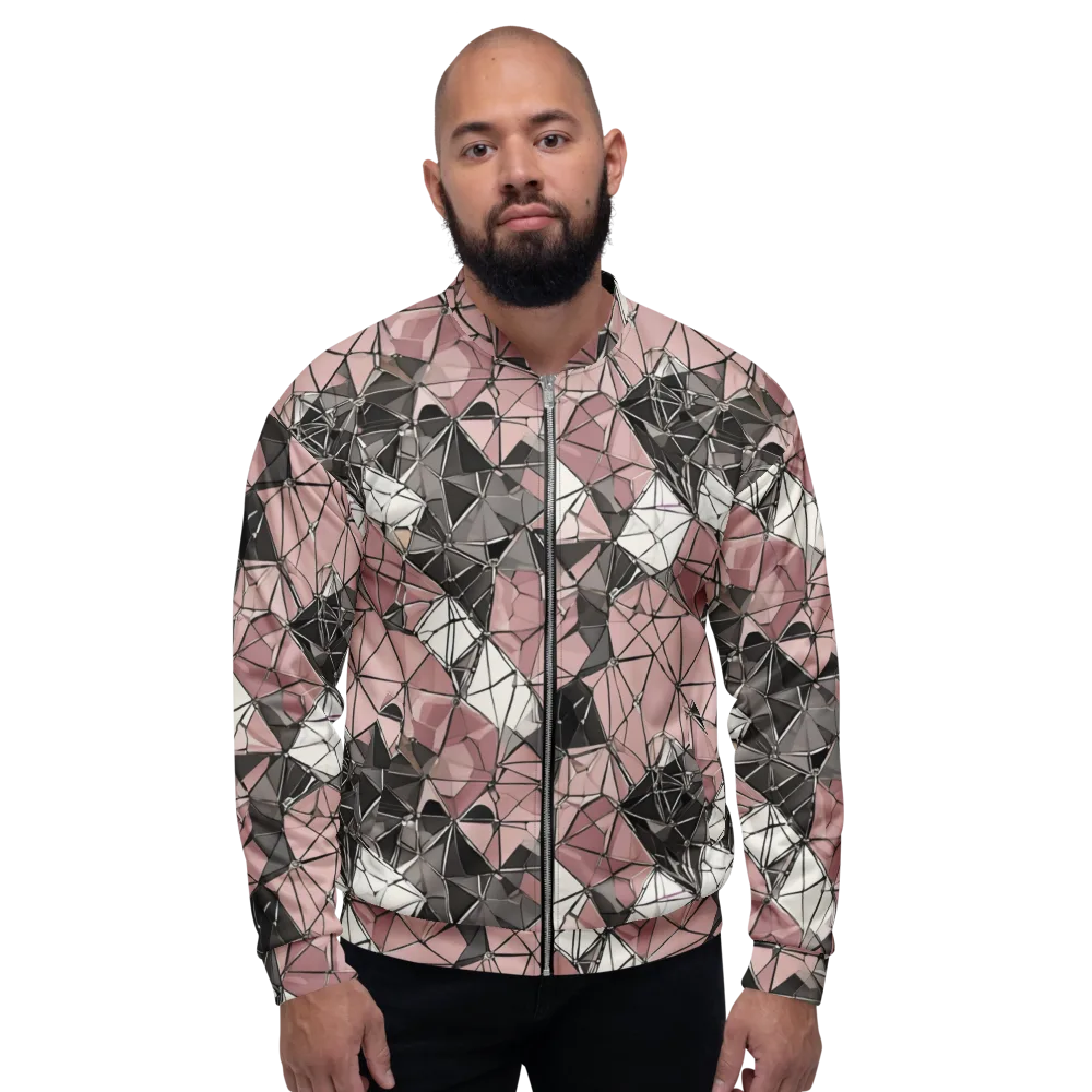 Rose Quartz Shatter on Bomber Jacket — Front