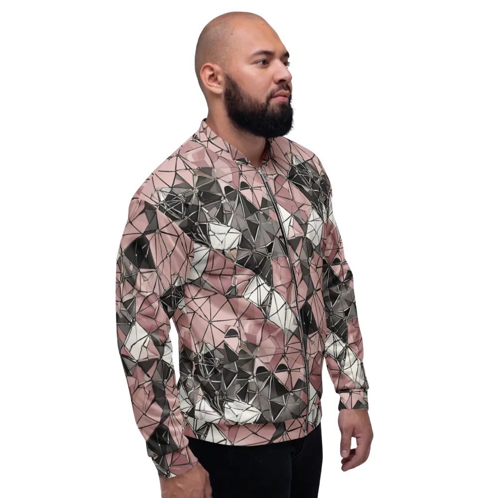 Rose Quartz Shatter on Bomber Jacket — Right