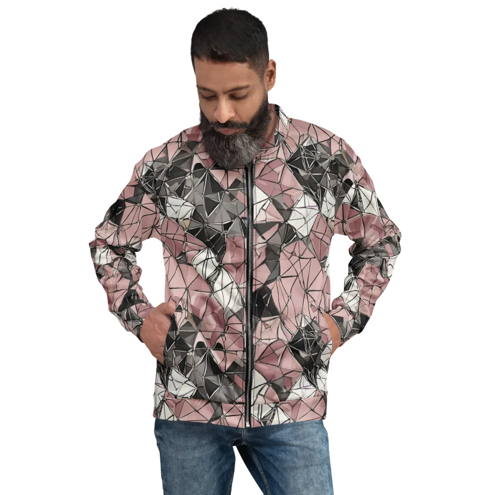 Rose Quartz Shatter on Bomber Jacket — Front