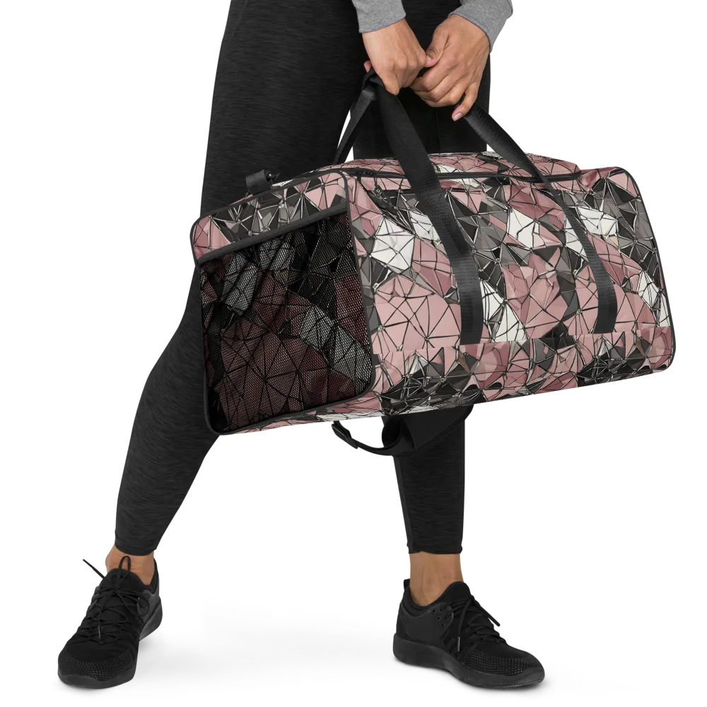 Rose Quartz Shatter on Duffle Bag — Right Front