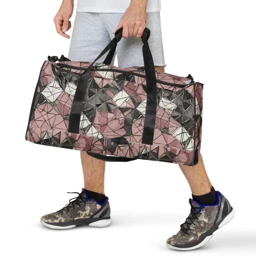 Rose Quartz Shatter on a Duffle Bag