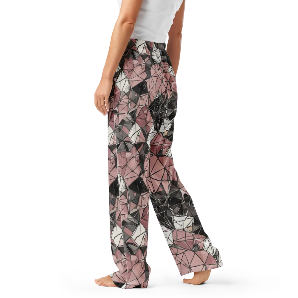 Rose Quartz Shatter on Women's Pajama Pants — Left