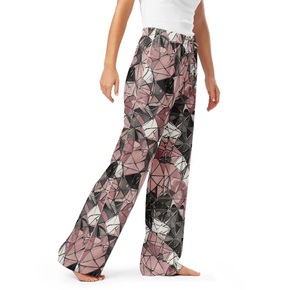 Rose Quartz Shatter on Women's Pajama Pants — Right Front
