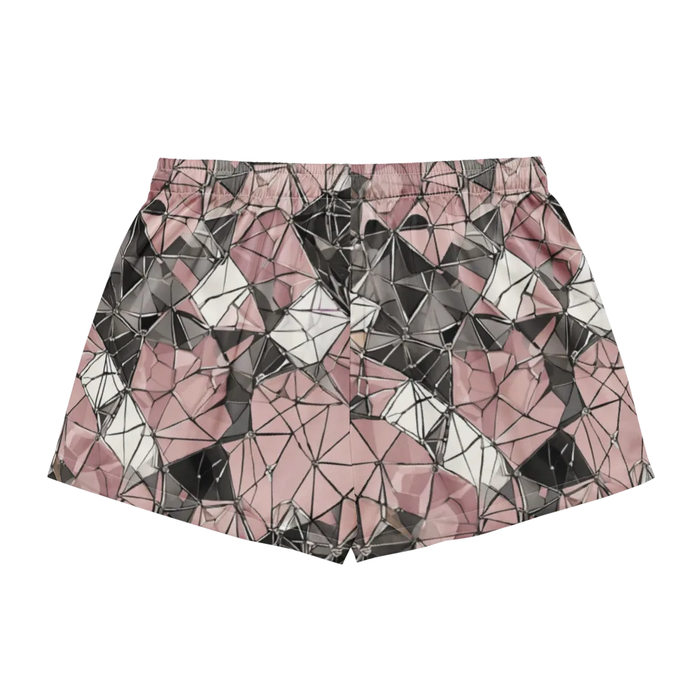 Rose Quartz Shatter on Women's Pajama Shorts — Back