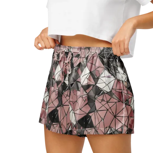Rose Quartz Shatter on a Women's Pajama Shorts