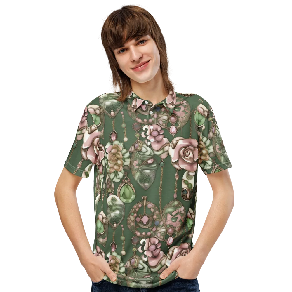 Mosslight Bijou on Men's Slim Fit Polo Shirt — Front