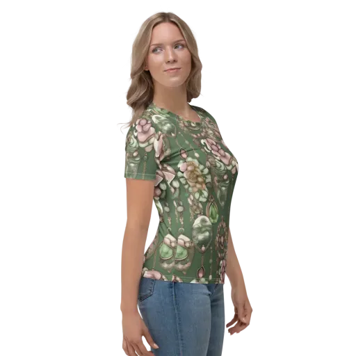 Mosslight Bijou on a Women's Crew Neck T-Shirt