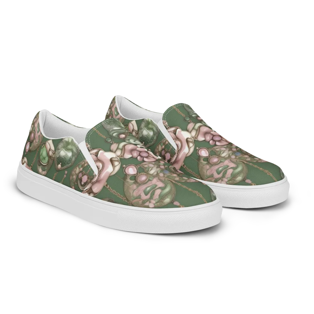 Mosslight Bijou on Men's Slip-On Canvas Shoes — Right Front