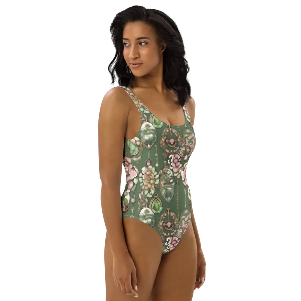 Mosslight Bijou on One-Piece Swimsuit — Right