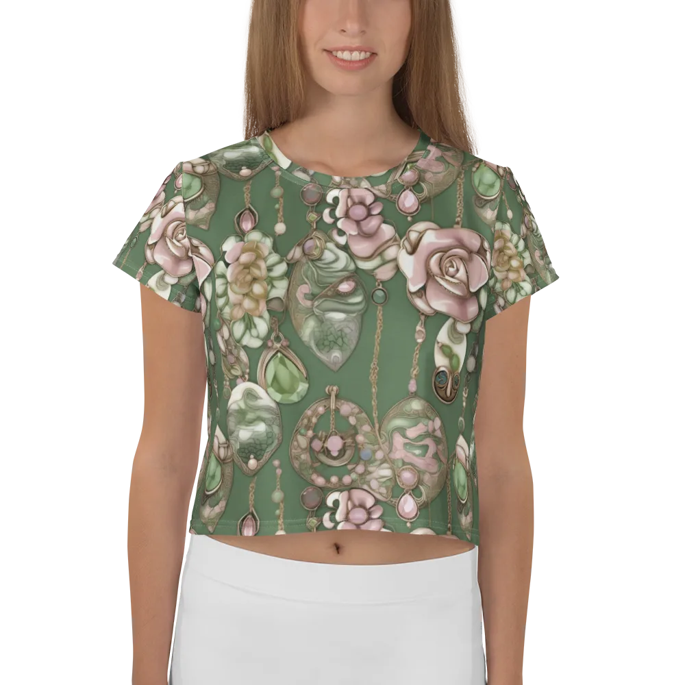 Mosslight Bijou on Crop Tee — Front