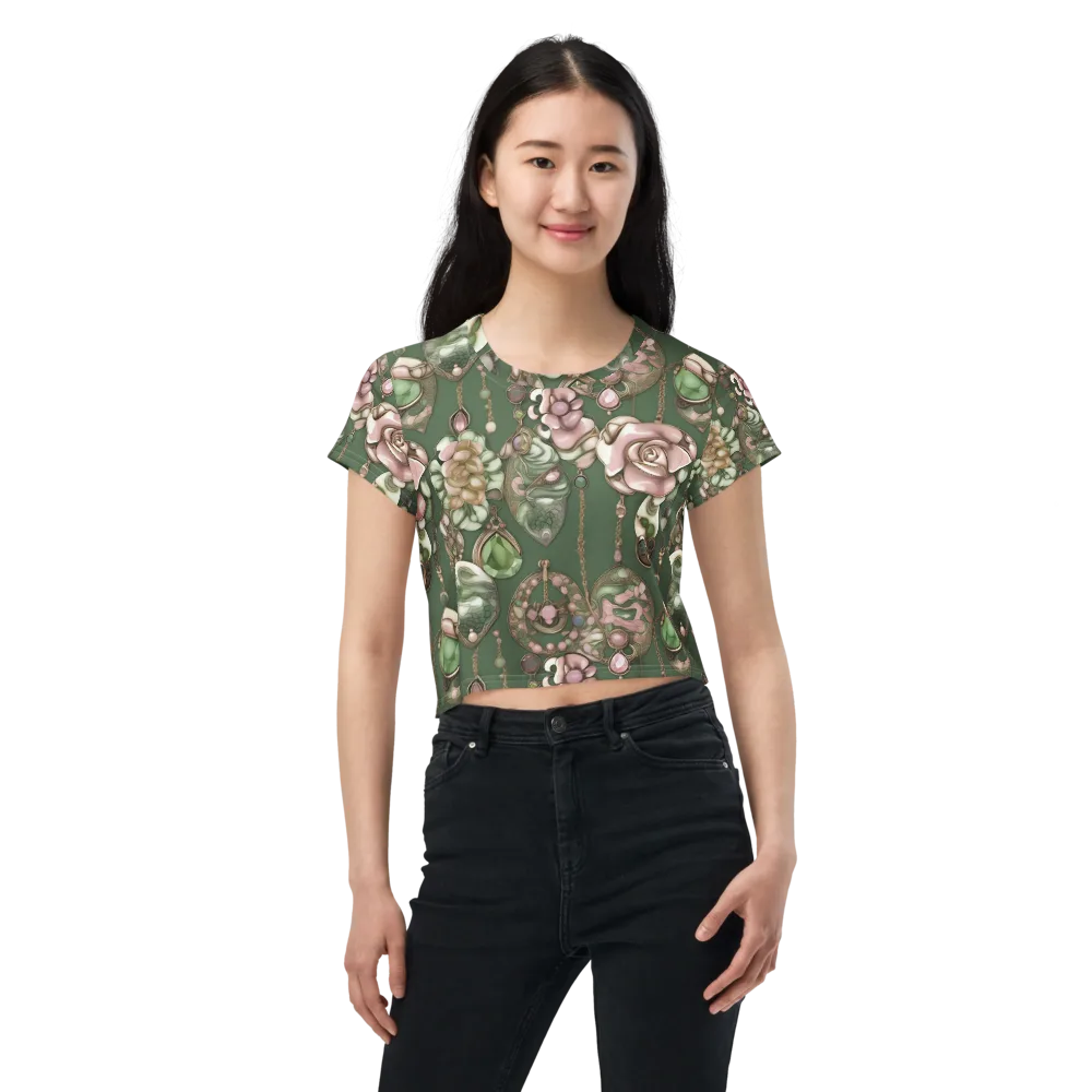 Mosslight Bijou on Crop Tee — Front