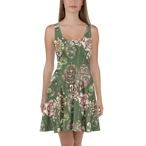 Mosslight Bijou on a Skater Dress
