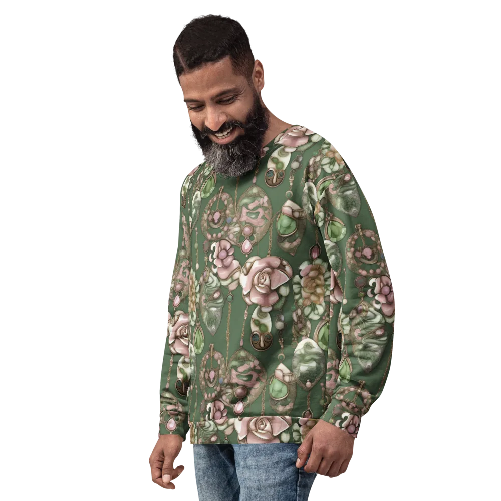 Mosslight Bijou on Sweatshirt — Left Front
