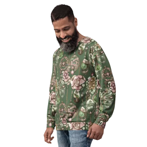 Mosslight Bijou on a Sweatshirt