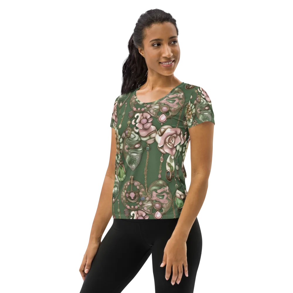 Mosslight Bijou on Women's Athletic T-Shirt — Left