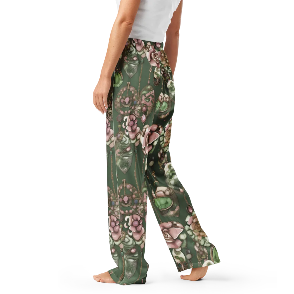 Mosslight Bijou on Women's Pajama Pants — Left