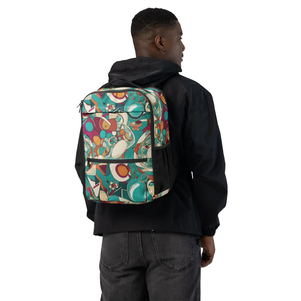 Citrus Geometry on Utility Backpack — Back