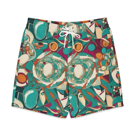 Citrus Geometry on a Men's Board Shorts