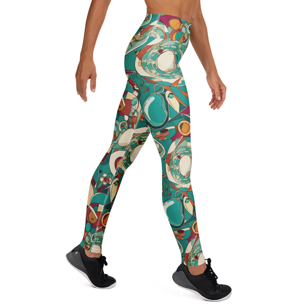 Citrus Geometry on Yoga Leggings — Right