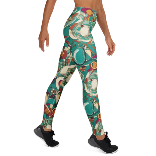 Citrus Geometry on a Yoga Leggings