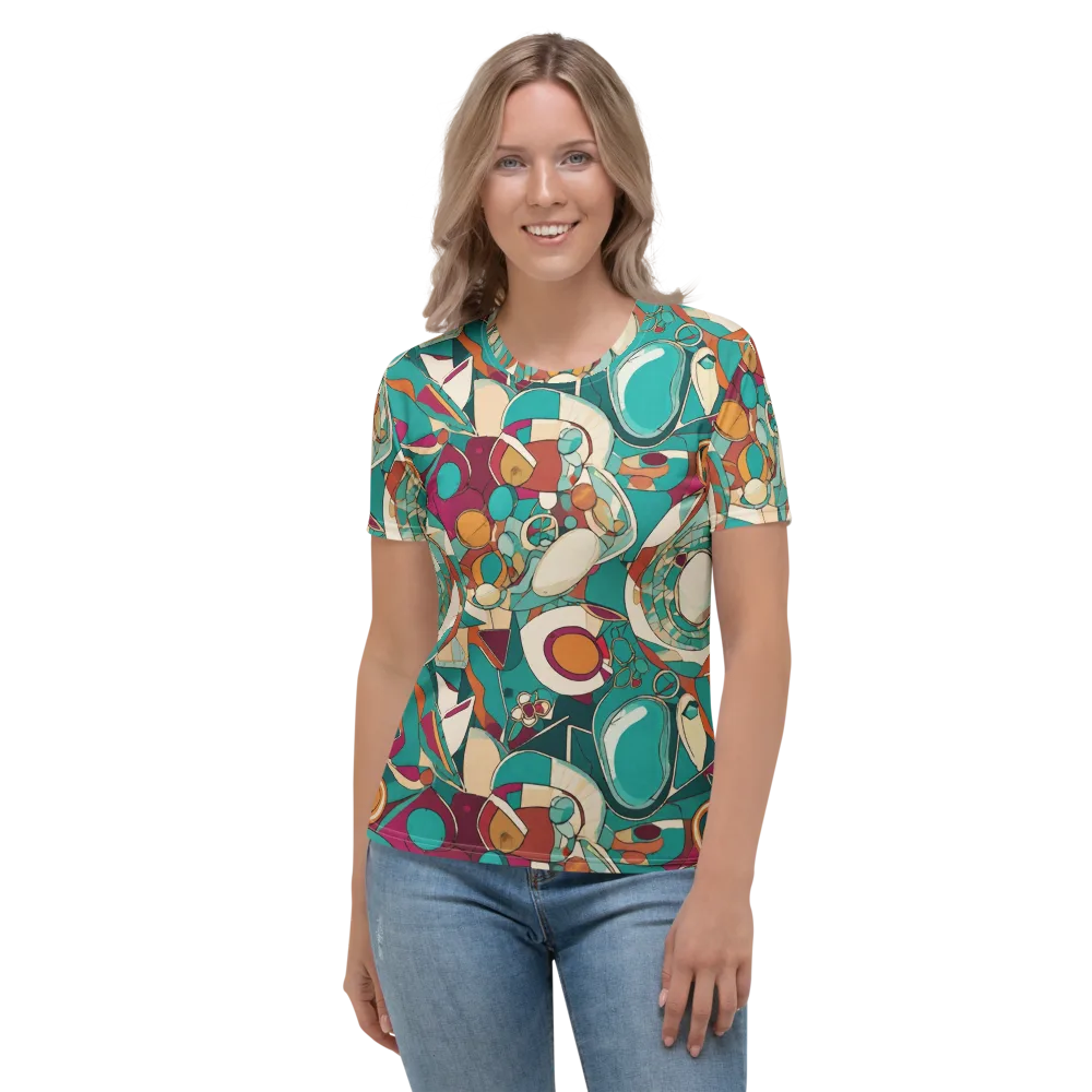 Citrus Geometry on Women's Crew Neck T-Shirt — Front