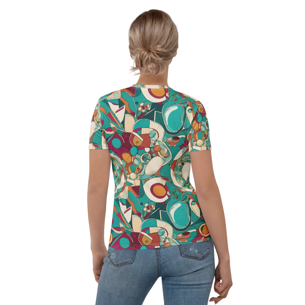 Citrus Geometry on Women's Crew Neck T-Shirt — Back