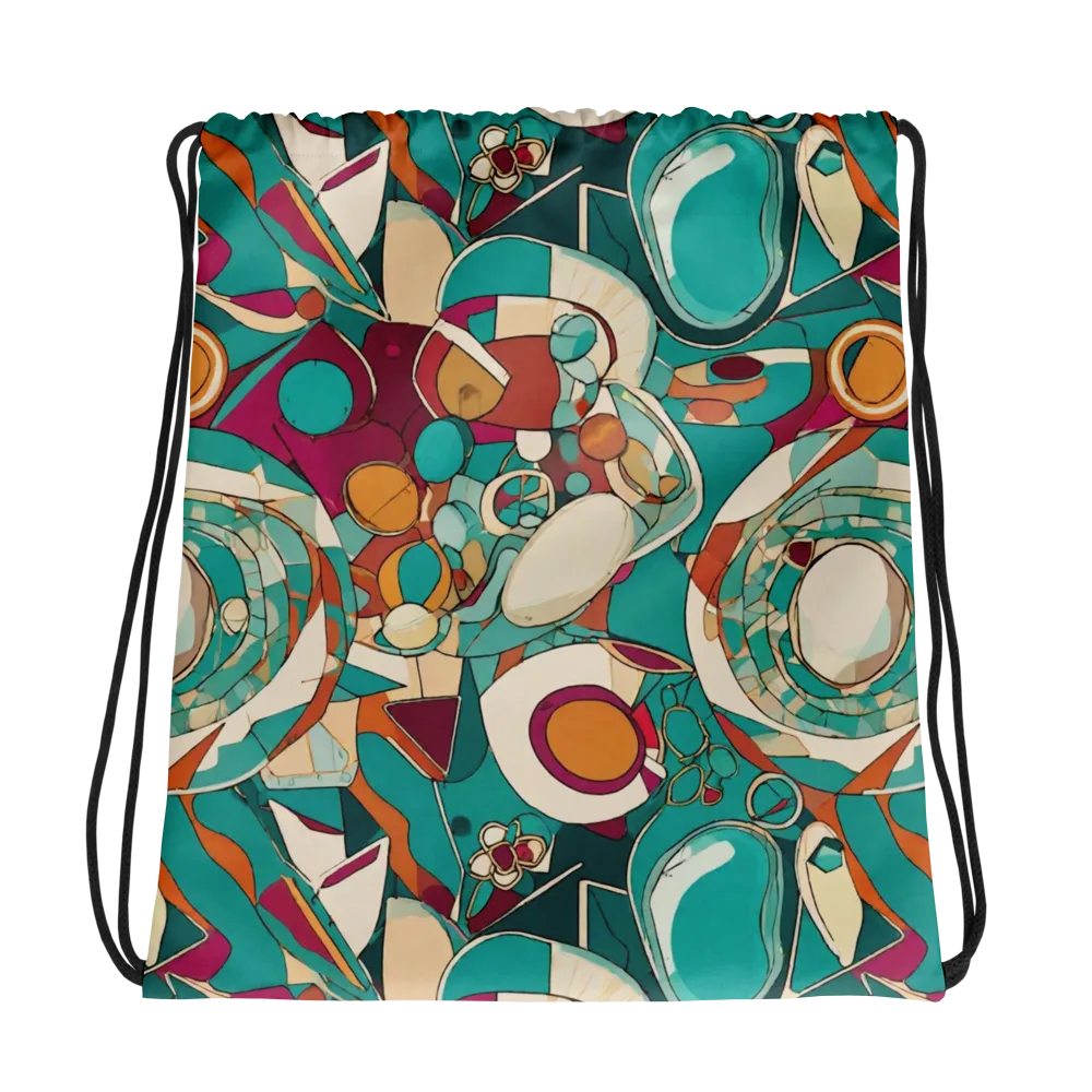 Citrus Geometry on Drawstring Bag — Photo