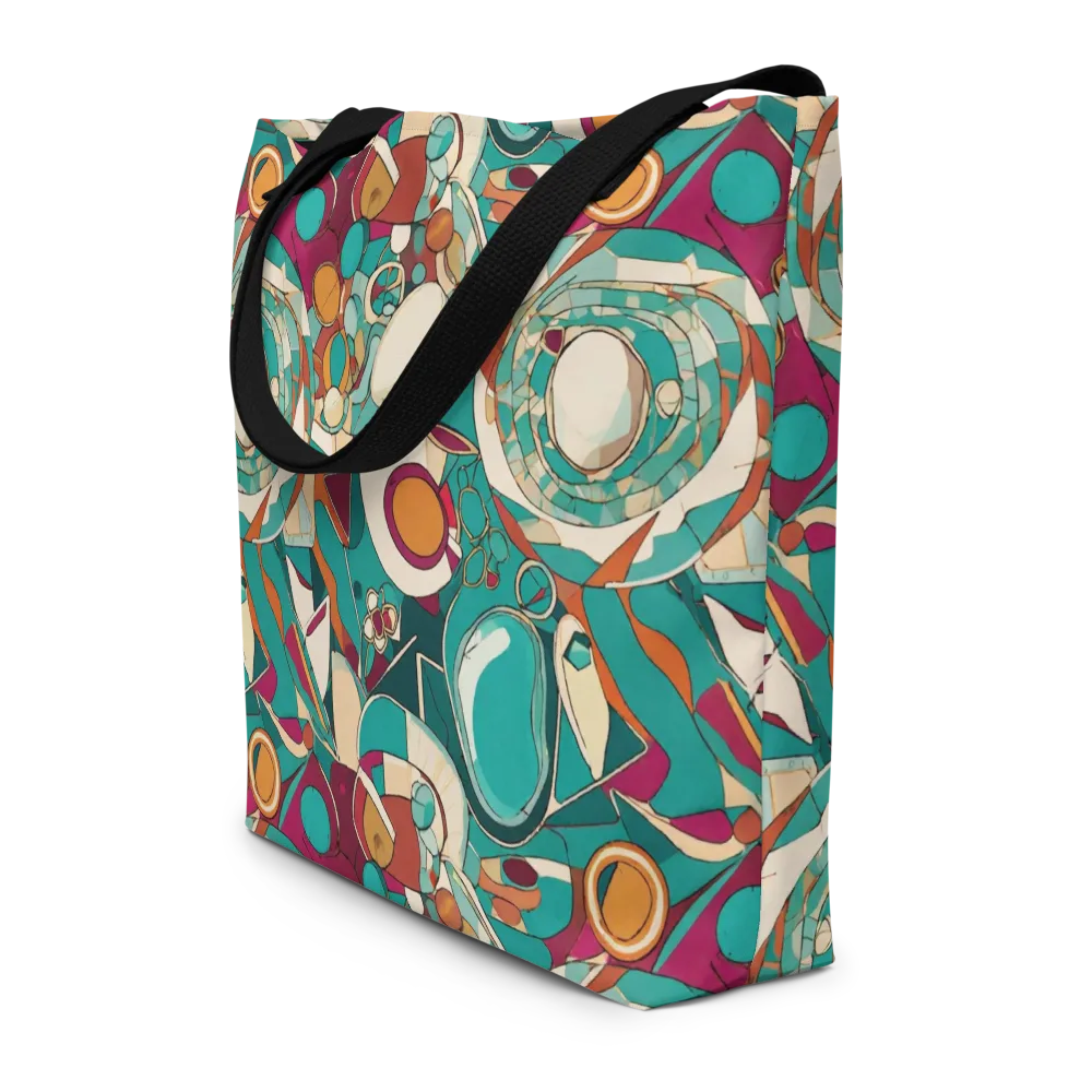 Citrus Geometry on Large Tote Bag W/ Pocket — Front