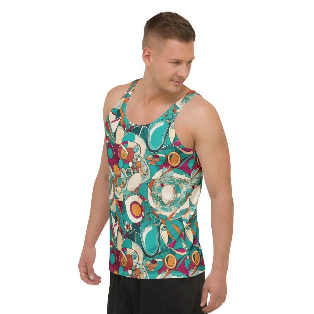 Citrus Geometry on Men's Tank Top — Left Front