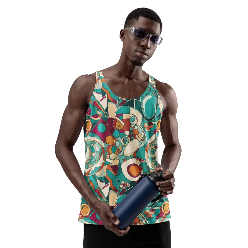 Citrus Geometry on Men's Tank Top — Front