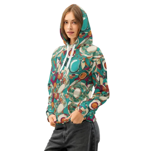 Citrus Geometry on a Cotton Hoodie