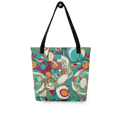 Citrus Geometry on a Tote Bag