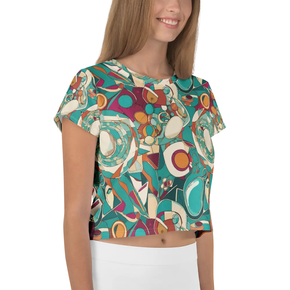Citrus Geometry on Crop Tee — Right