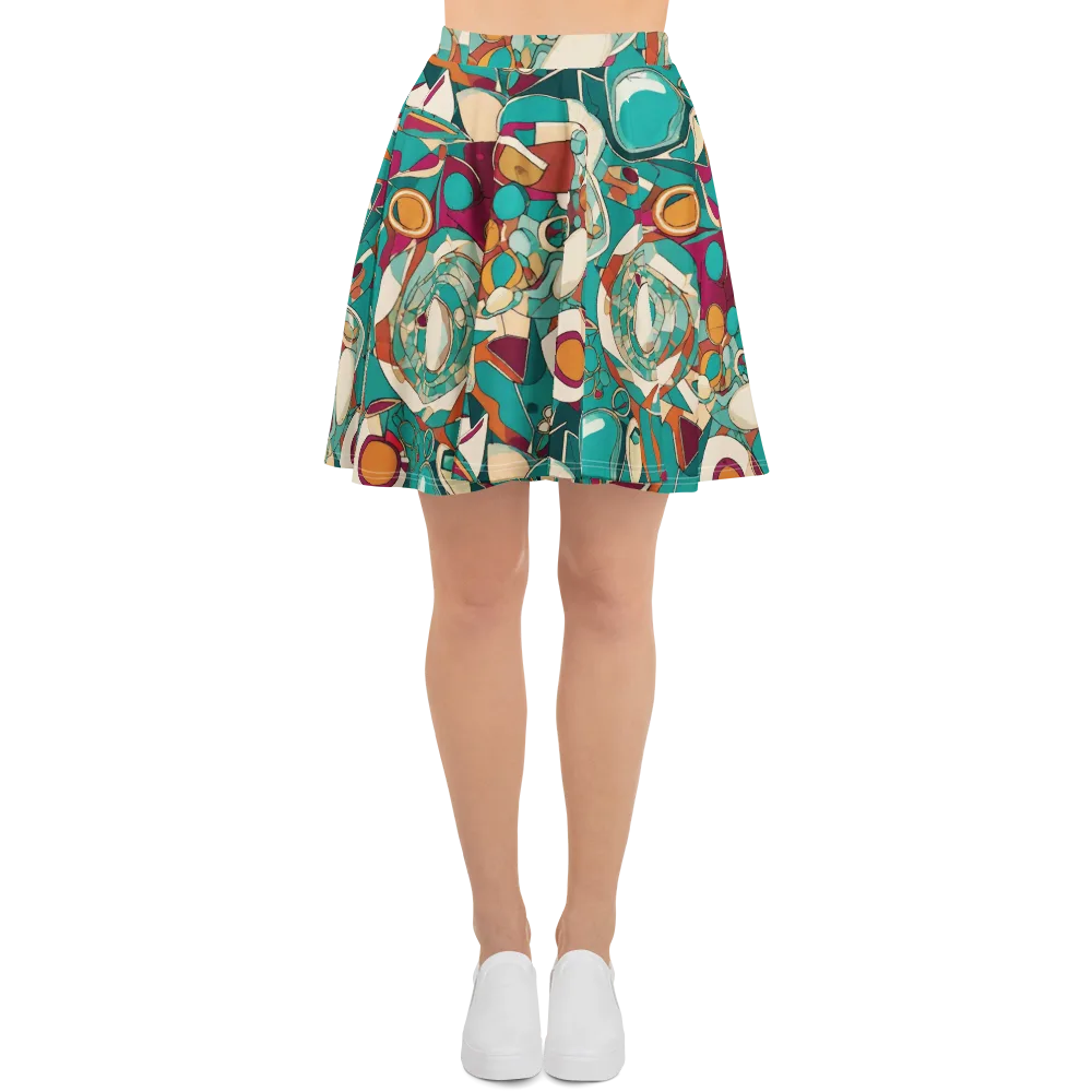 Citrus Geometry on Skater Skirt — Front