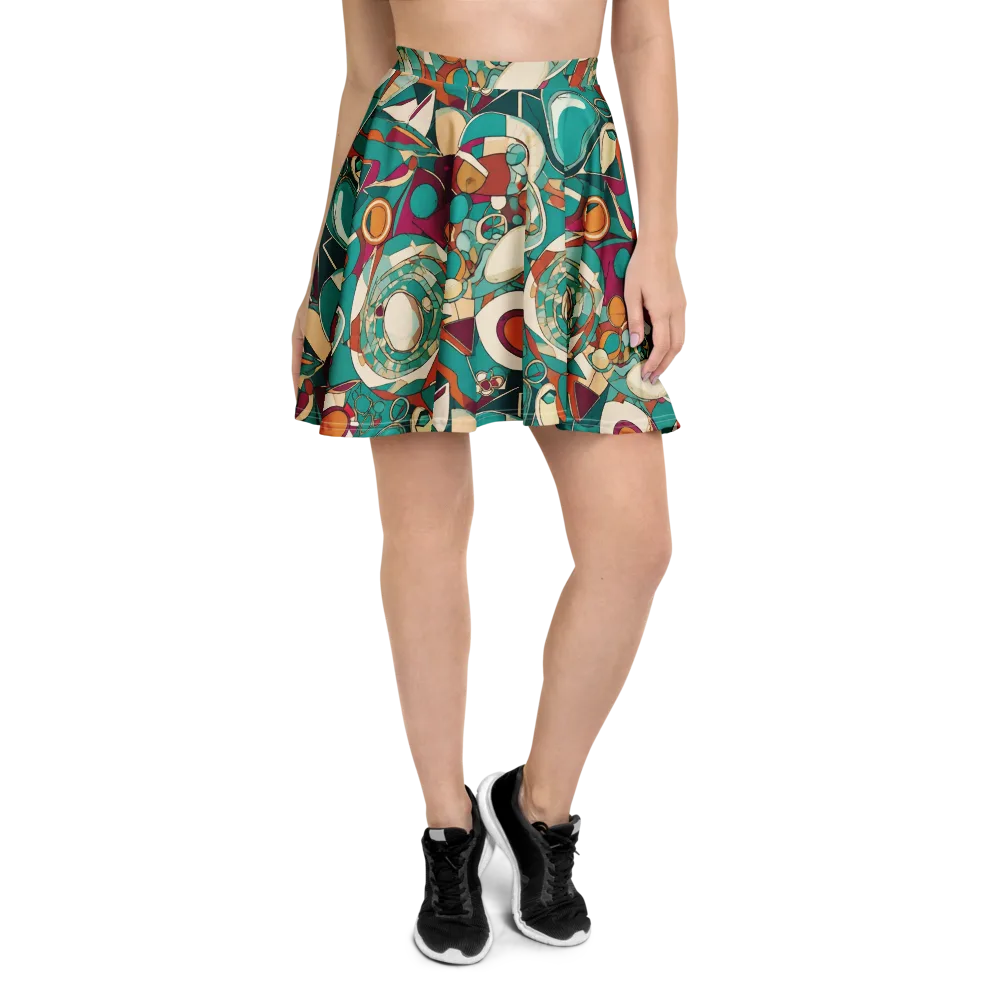 Citrus Geometry on Skater Skirt — Front