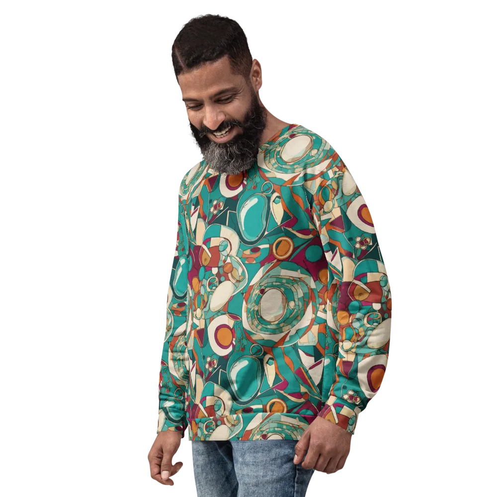 Citrus Geometry on Sweatshirt — Left Front