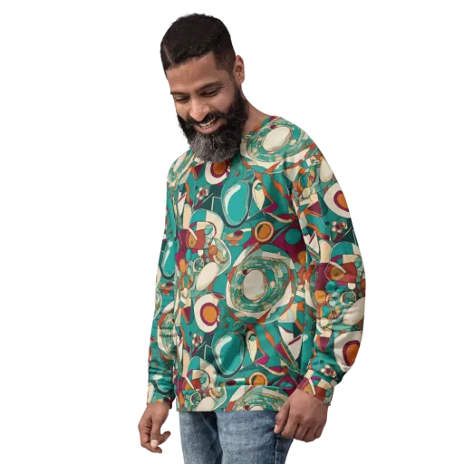 Citrus Geometry on a Sweatshirt