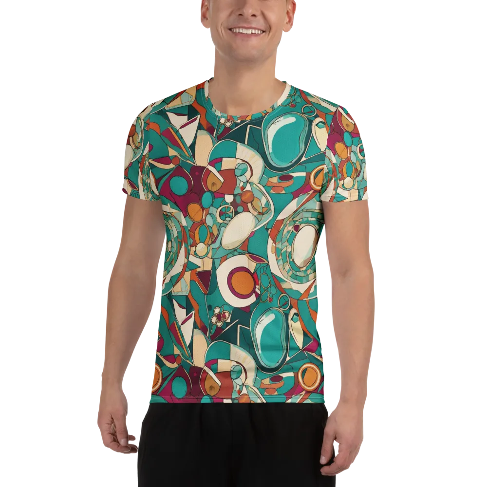 Citrus Geometry on Men's Athletic T-Shirt — Front
