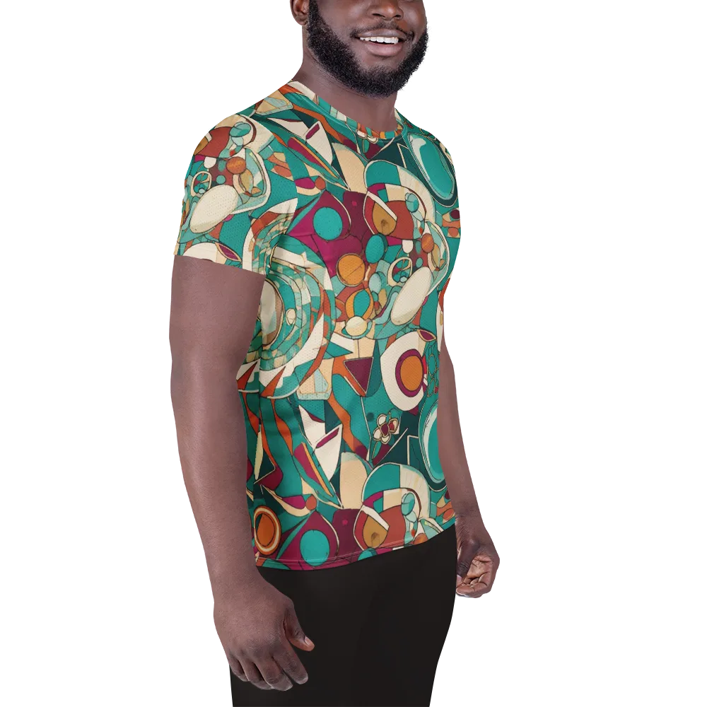 Citrus Geometry on Men's Athletic T-Shirt — Right