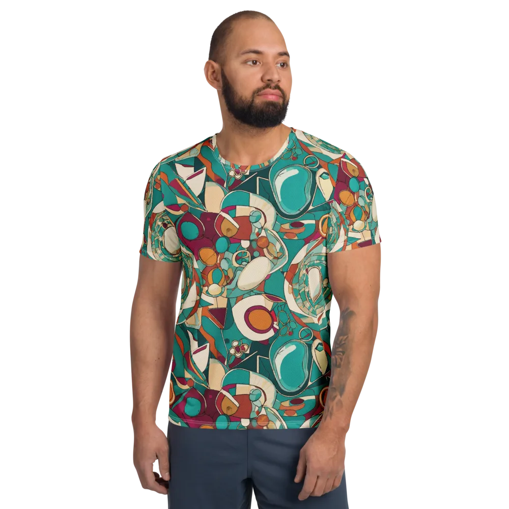 Citrus Geometry on Men's Athletic T-Shirt — Front